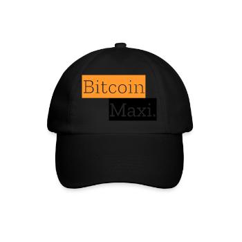 Bitcoin Maxi. - Baseball Cap - black/black - Front