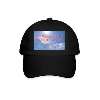 Scheiss da nix 3 - Baseballkappe - Schwarz/Schwarz - Vorne