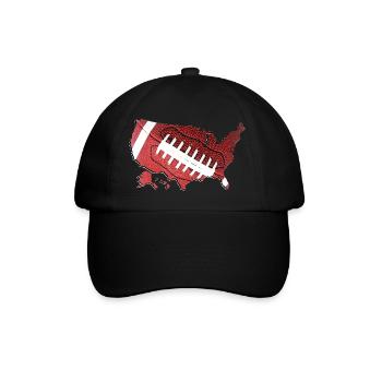 United States | real football | Map - Baseball Cap - black/black - Front