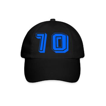 70. 70 ANS. 70e ANNIVERSAIRE. ANNIVERSAIRE 70 ANS. - Casquette classique - noir/noir - Devant