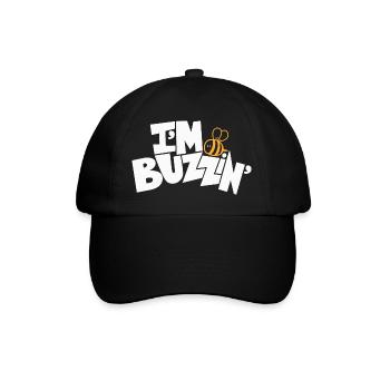 Cool I'm Buzzin Bee design for men, women and kids - Baseball Cap - black/black - Front