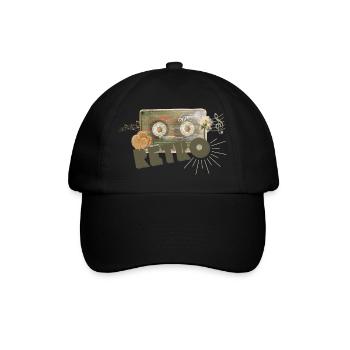 Retro Cassette Collage - Baseball Cap - black/black - Front