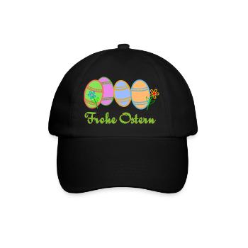 Ostereier zu Ostern - Baseballkappe - Schwarz/Schwarz - Vorne