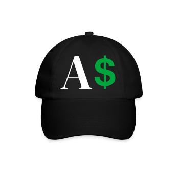 Lettre a dollar - Casquette classique - noir/noir - Devant