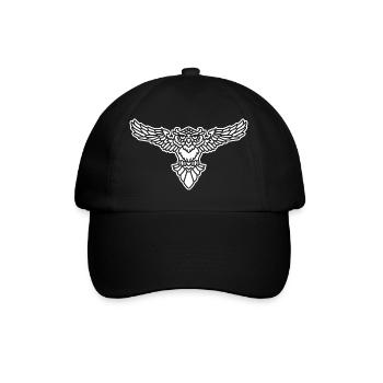 Owl Tribal Tattoo – Mystical Owl Motif - Baseball Cap - black/black - Front