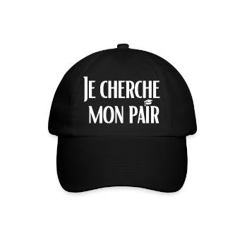 Je cherche mon pair - Casquette classique - noir/noir - Devant
