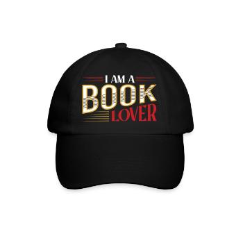 I'm a book lover retro typography - Baseball Cap - black/black - Front