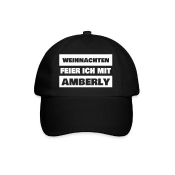 Amberly als Vorname - Baseballkappe - Schwarz/Schwarz - Vorne