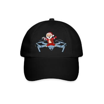 Le Père Noël à l’aventure en drone - Casquette classique - noir/noir - Devant