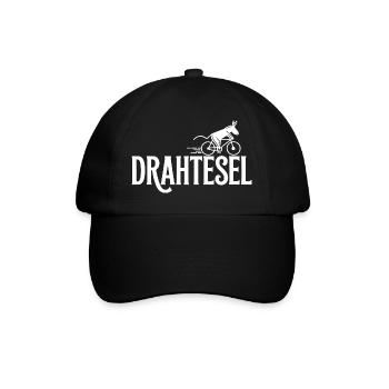 Drahtesel Funny Donkey on Bicycle Design - Baseball Cap - black/black - Front