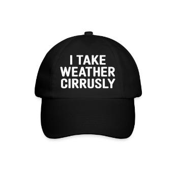 Je prends Météo Cirrusly - Météorologie amusante - Casquette classique - noir/noir - Devant