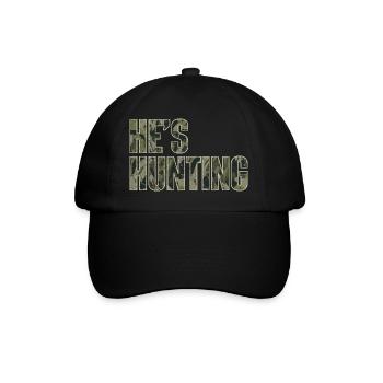 He's Hunting Wife Of A Proud Hunter - Baseball Cap - black/black - Front