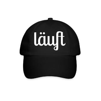Runs Brush Lettering - Baseball Cap - black/black - Front