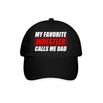 Mon catcheur préféré : Papa drôle de catch - Casquette classique - noir/noir - Devant