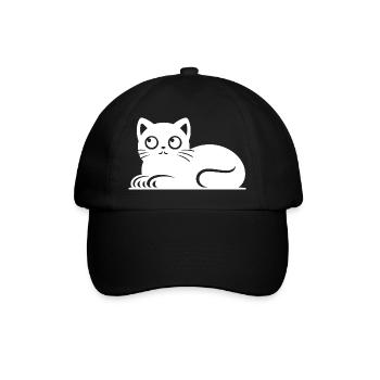 Dessin mignon de style tatouage de chat chat - Casquette classique - noir/noir - Devant