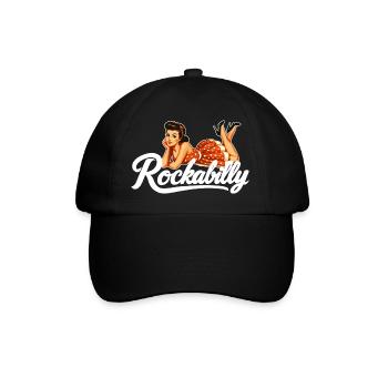 Cadeau de fille pin-up pour voitures vintage rockabilly - Casquette classique - noir/noir - Devant