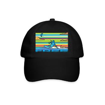 Le kitesurf - Casquette classique - noir/noir - Devant