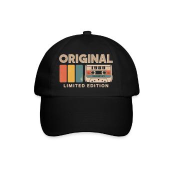 Original 1980 Geburtstag 1980 Geschenk 1980 Retro - Baseballkappe - Schwarz/Schwarz - Vorne
