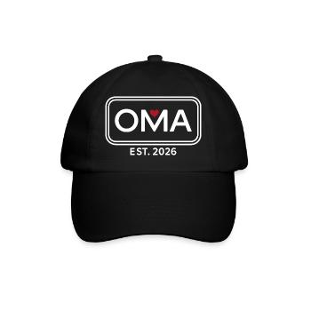 OMA EST. 2026 Proud Grandmother Announcement - Baseball Cap - black/black - Front