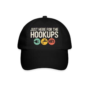 Hookups Trio: Plug, Tap, Camper - Baseball Cap - black/black - Front