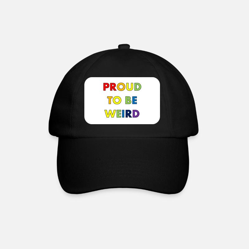 Proud to Be Weird - Baseballkappe - Schwarz/Schwarz