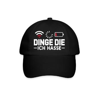 Nerd Computer THINGS I HATE FUNNY - Baseball Cap - black/black - Front