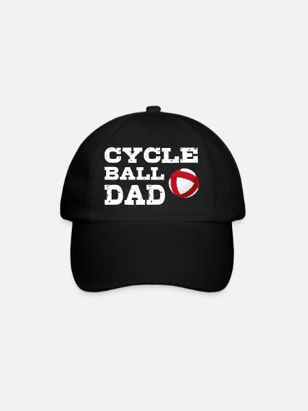 Radball, Dad, Radballer, Hallenradsport, Cycleball - Baseballkappe - Schwarz/Schwarz