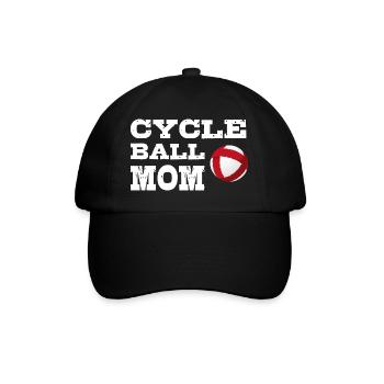 Radball, Radballer, Hallenradsport, Mom, Cycleball - Baseballkappe - Schwarz/Schwarz - Vorne