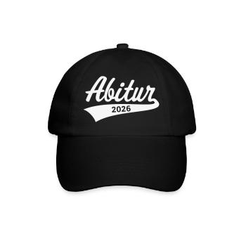 Abitur 2026 (Abiturient / Abi / Hochschulreife W) - Baseballkappe - Schwarz/Schwarz - Vorne