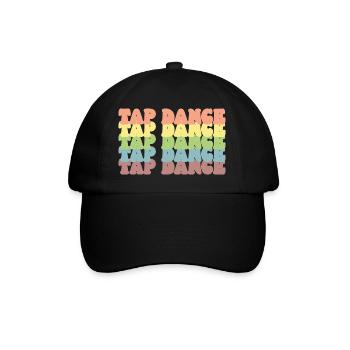 Danse de claquettes arc-en-ciel pastel - Casquette classique - noir/noir - Devant