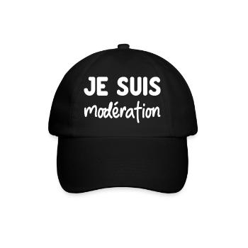 Je suis Moderation - humor duo aperitif - Baseball Cap - black/black - Front