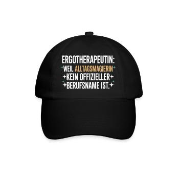 Ergotherapeutin Ergo Praxis Team Ergotherapie - Baseballkappe - Schwarz/Schwarz - Vorne