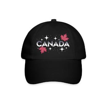 T-shirt Canada Feuille d’érable - Chemise de voyage Canada - Casquette classique - noir/noir - Devant