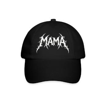 Maman Metal Rock Musique Hardcore Design de maman - Casquette classique - noir/noir - Devant