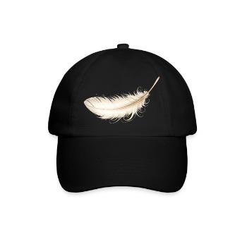Delicate Goose Feather Elegant Vintage Design - Baseball Cap - black/black - Front