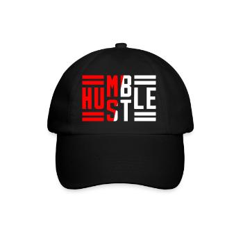Bescheidener Hustle Unternehmer Geschäftsmann Businesswo - Baseballkappe - Schwarz/Schwarz - Vorne