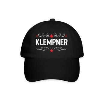 Klempner Beruf - Baseballkappe - Schwarz/Schwarz - Vorne