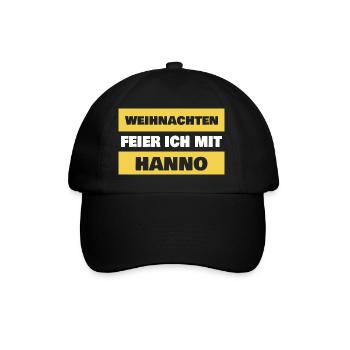 Spruch Hanno - Baseballkappe - Schwarz/Schwarz - Vorne