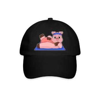 Gymnastique de fitness Yoga des cochons - Casquette classique - noir/noir - Devant