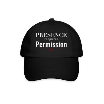 La présence nécessite une autorisation – Culture d’autorité - Casquette classique - noir/noir - Devant