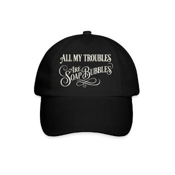 Tous mes soucis sont des bulles de savon - Casquette classique - noir/noir - Devant