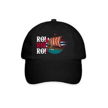 Norvège des fjords Norge Navire scandinave ro-viking - Casquette classique - noir/noir - Devant