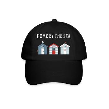 Home by the Sea – Strandhäuser - Baseballkappe - Schwarz/Schwarz - Vorne