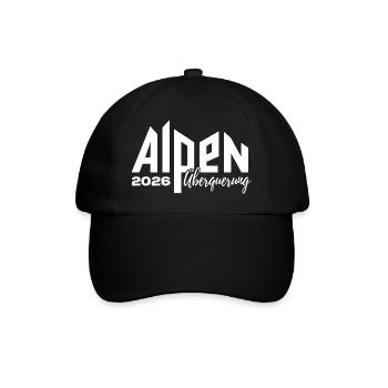 Alpen Überquerung 2026 - Wandern - Baseballkappe - Schwarz/Schwarz - Vorne