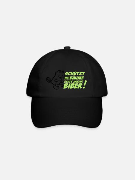 Protects the trees - eat more beavers! - Baseball Cap - black/black