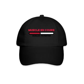 muscle en cours 2 - Casquette classique - noir/noir - Devant