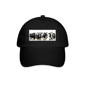 Les vaches! - Casquette classique - noir/noir - Devant