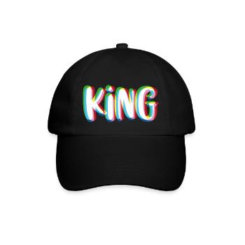 King - Queen Partnershirt - Baseballkappe - Schwarz/Schwarz - Vorne
