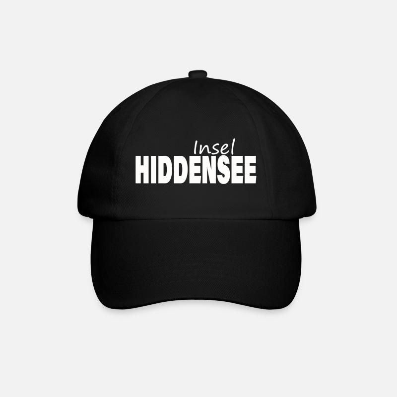 Insel HIDDENSEE - Baseballkappe - Schwarz/Schwarz