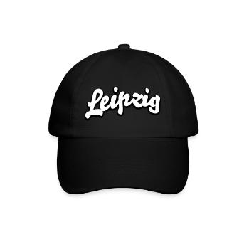 Leipzig | Leipziger Geschenk - Baseballkappe - Schwarz/Schwarz - Vorne